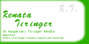 renata tiringer business card