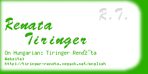 renata tiringer business card